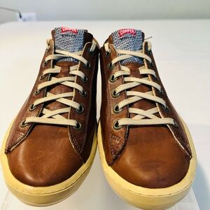 Campers Imars Brown Leather Sneakers Used Good Mens Size 10